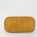 LOUIS VUITTON Monogram Vernis Houston Hand Bag Beige M91004 LV Auth BA13970-6