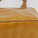 LOUIS VUITTON Monogram Vernis Houston Hand Bag Beige M91004 LV Auth BA13970-7