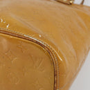 LOUIS VUITTON Monogram Vernis Houston Hand Bag Beige M91004 LV Auth BA13970-15