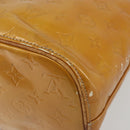 LOUIS VUITTON Monogram Vernis Houston Hand Bag Beige M91004 LV Auth BA13970-17