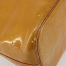 LOUIS VUITTON Monogram Vernis Houston Hand Bag Beige M91004 LV Auth BA13970-18