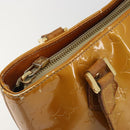 LOUIS VUITTON Monogram Vernis Houston Hand Bag Beige M91004 LV Auth BA13970-19
