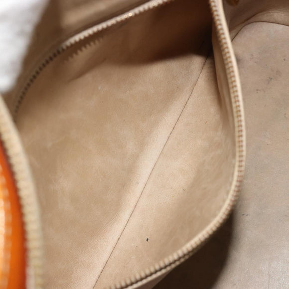 LOUIS VUITTON Monogram Vernis Houston Hand Bag Beige M91004 LV Auth BA13970