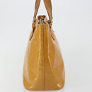 LOUIS VUITTON Monogram Vernis Houston Hand Bag Beige M91004 LV Auth BA13970-3