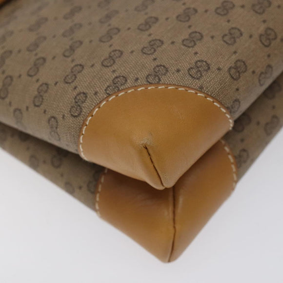 GUCCI Micro GG Supreme Shoulder Bag Beige Gold 007 92 5548 Auth BA1398