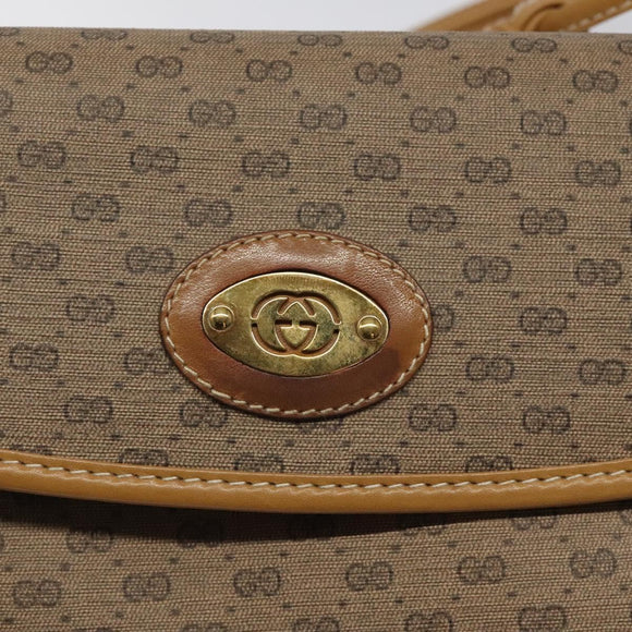 GUCCI Micro GG Supreme Shoulder Bag Beige Gold 007 92 5548 Auth BA1398