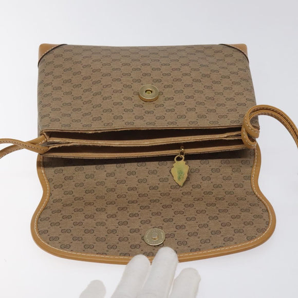 GUCCI Micro GG Supreme Shoulder Bag Beige Gold 007 92 5548 Auth BA1398