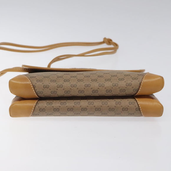 GUCCI Micro GG Supreme Shoulder Bag Beige Gold 007 92 5548 Auth BA1398