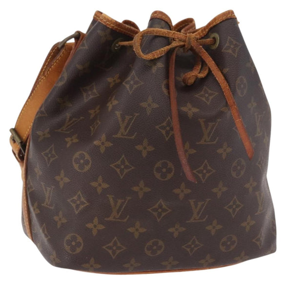 LOUIS VUITTON Monogram Petit Noe Shoulder Bag M42226 LV Auth BA13980