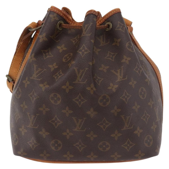 LOUIS VUITTON Monogram Petit Noe Shoulder Bag M42226 LV Auth BA13980