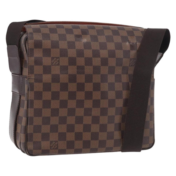 LOUIS VUITTON Damier Ebene Naviglio Shoulder Bag N45255 LV Auth BA13983