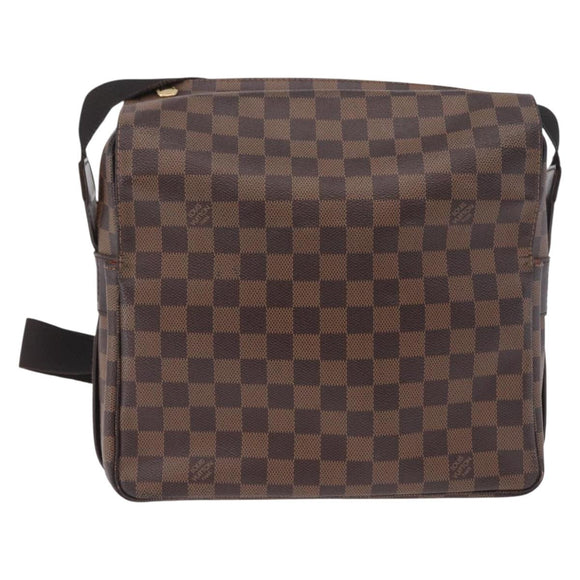 LOUIS VUITTON Damier Ebene Naviglio Shoulder Bag N45255 LV Auth BA13983