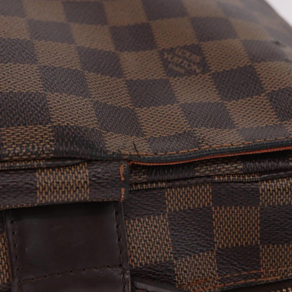 LOUIS VUITTON Damier Ebene Naviglio Shoulder Bag N45255 LV Auth BA13983
