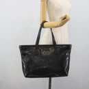 GUCCI GG implementation Tote Bag PVC Leather Black 211137 Auth BA13986A-22