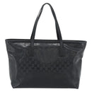 GUCCI GG implementation Tote Bag PVC Leather Black 211137 Auth BA13986A-3
