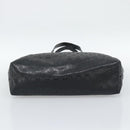 GUCCI GG implementation Tote Bag PVC Leather Black 211137 Auth BA13986A-9
