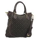 LOUIS VUITTON Monogram Mini Lin Buzasu Anjoul Brown Ebene M95617 LV Auth BA13988-1