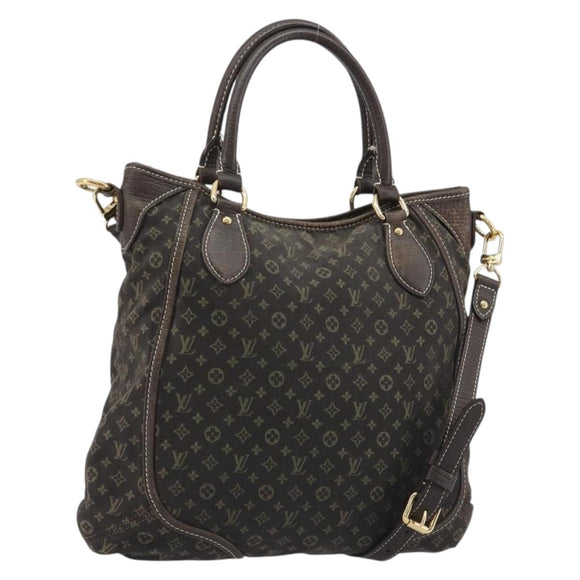 LOUIS VUITTON Monogram Mini Lin Buzasu Anjoul Brown Ebene M95617 LV Auth BA13988