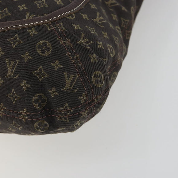 LOUIS VUITTON Monogram Mini Lin Buzasu Anjoul Brown Ebene M95617 LV Auth BA13988