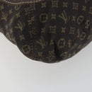 LOUIS VUITTON Monogram Mini Lin Buzasu Anjoul Brown Ebene M95617 LV Auth BA13988-17