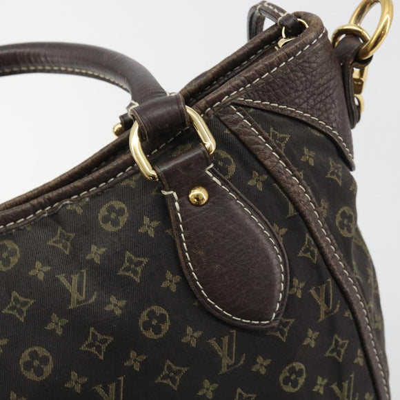 LOUIS VUITTON Monogram Mini Lin Buzasu Anjoul Brown Ebene M95617 LV Auth BA13988