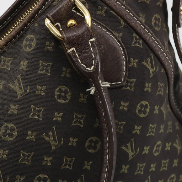 LOUIS VUITTON Monogram Mini Lin Buzasu Anjoul Brown Ebene M95617 LV Auth BA13988