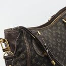 LOUIS VUITTON Monogram Mini Lin Buzasu Anjoul Brown Ebene M95617 LV Auth BA13988-10