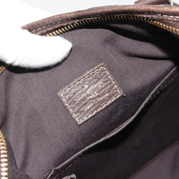 LOUIS VUITTON Monogram Mini Lin Buzasu Anjoul Brown Ebene M95617 LV Auth BA13988