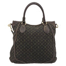 LOUIS VUITTON Monogram Mini Lin Buzasu Anjoul Brown Ebene M95617 LV Auth BA13988-13