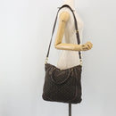 LOUIS VUITTON Monogram Mini Lin Buzasu Anjoul Brown Ebene M95617 LV Auth BA13988-25