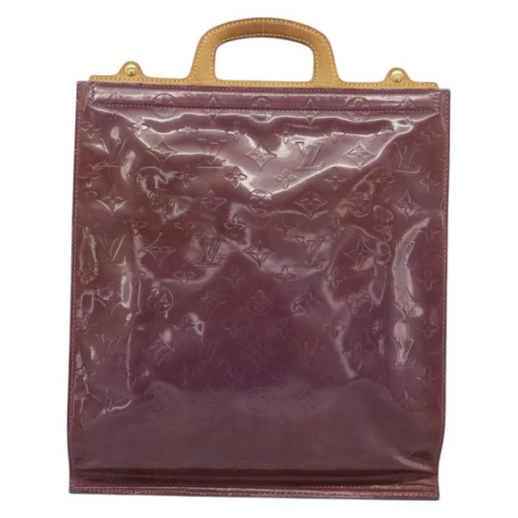 LOUIS VUITTON Vernis Stanton Hand Bag Purple Viole M91079 LV Auth BA13989