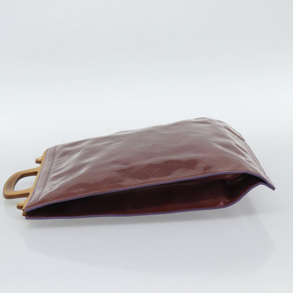 LOUIS VUITTON Vernis Stanton Hand Bag Purple Viole M91079 LV Auth BA13989