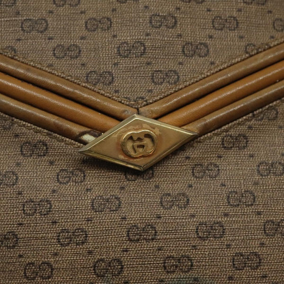 GUCCI Micro GG Supreme Shoulder Bag PVC Beige Auth BA1399