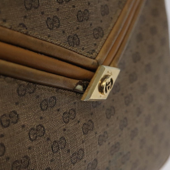 GUCCI Micro GG Supreme Shoulder Bag PVC Beige Auth BA1399