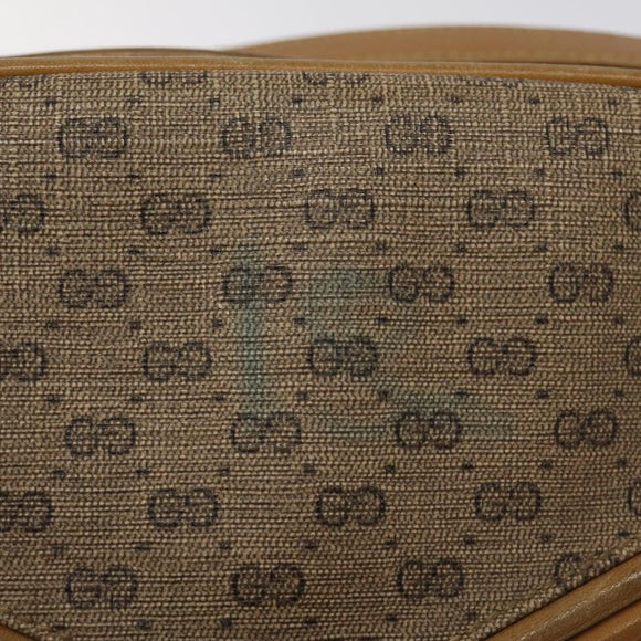 GUCCI Micro GG Supreme Shoulder Bag PVC Beige Auth BA1399