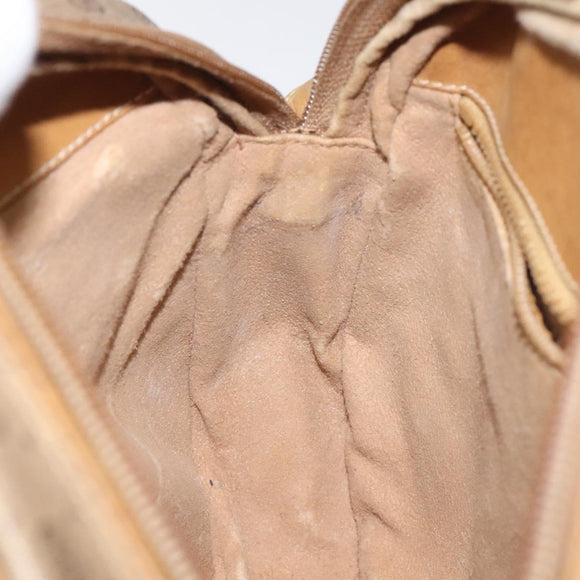 GUCCI Micro GG Supreme Shoulder Bag PVC Beige Auth BA1399