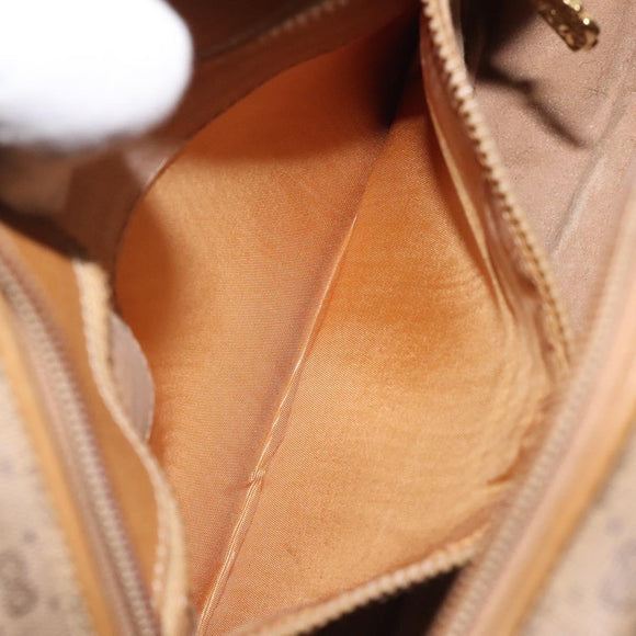 GUCCI Micro GG Supreme Shoulder Bag PVC Beige Auth BA1399