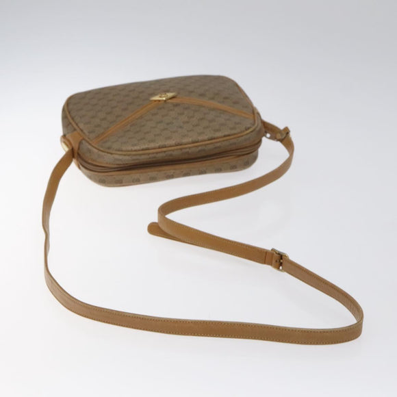 GUCCI Micro GG Supreme Shoulder Bag PVC Beige Auth BA1399