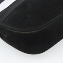 Salvatore Ferragamo Vala Shoulder Bag Suede Black Gold Auth BA13991-15