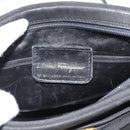 Salvatore Ferragamo Vala Shoulder Bag Suede Black Gold Auth BA13991-12