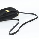 Salvatore Ferragamo Vala Shoulder Bag Suede Black Gold Auth BA13991-7