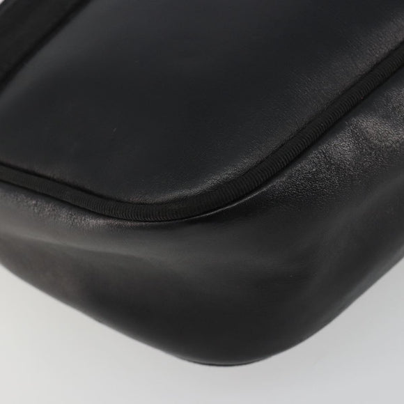 Salvatore Ferragamo Vala Shoulder Bag Leather Black Gold Auth BA13992