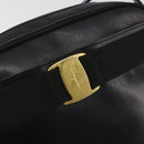 Salvatore Ferragamo Vala Shoulder Bag Leather Black Gold Auth BA13992-17