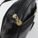 Salvatore Ferragamo Vala Shoulder Bag Leather Black Gold Auth BA13992-10