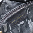 Salvatore Ferragamo Vala Shoulder Bag Leather Black Gold Auth BA13992-12
