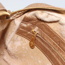 BOTTEGA VENETA INTRECCIATO Shoulder Bag Leather Bronze Gold Auth BA13993-21