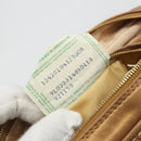 BOTTEGA VENETA INTRECCIATO Shoulder Bag Leather Bronze Gold Auth BA13993-12