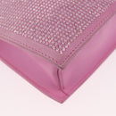 VERSACE Shoulder Bag Leather Pink Silver Auth BA13994A-8