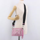 VERSACE Shoulder Bag Leather Pink Silver Auth BA13994A-22