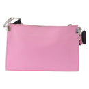 VERSACE Shoulder Bag Leather Pink Silver Auth BA13994A-2